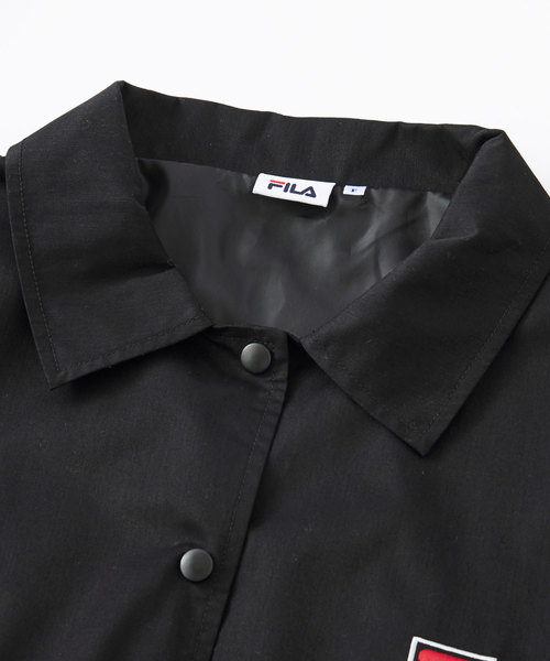 Chaco closet(チャコ クローゼット)の「【FILA フィラ】別注 袖ボリュームビックシルエットフード付き コーチジャケット(ブルゾン・レディース・ベージュ/パープル系その他/ブラック・FREE)」の12枚目の写真