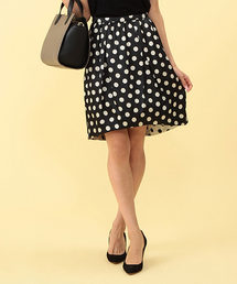 Demi-Luxe BEAMS | Demi-Luxe BEAMS / ドット×ジャカード タックギャザースカート(スカート)