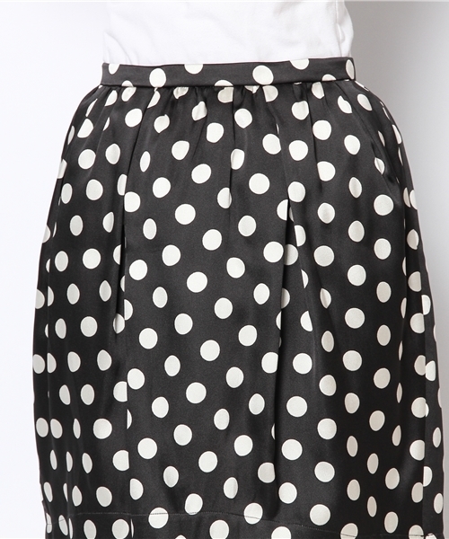 Demi-Luxe BEAMS（デミルクス ビームス）の「Demi-Luxe BEAMS / ドット×ジャカード タックギャザースカート（スカート・レディース・ブラック・38/36）」の5枚目の写真