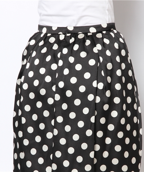 Demi-Luxe BEAMS（デミルクス ビームス）の「Demi-Luxe BEAMS / ドット×ジャカード タックギャザースカート（スカート・レディース・ブラック・38/36）」の4枚目の写真