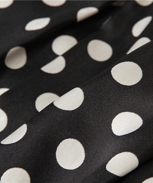 Demi-Luxe BEAMS（デミルクス ビームス）の「Demi-Luxe BEAMS / ドット×ジャカード タックギャザースカート（スカート・レディース・ブラック・38/36）」の2枚目の写真
