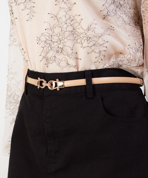 WEGO（ウィゴー）の「WEGO/ビット付ベルト（ベルト・レディース・ブラック/ベージュ/ブラウン/シルバー/ワイン・FREE）」の3枚目の写真