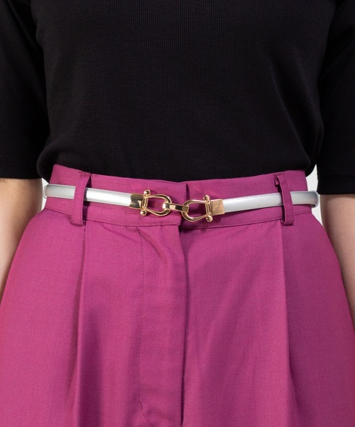 WEGO（ウィゴー）の「WEGO/ビット付ベルト（ベルト・レディース・ブラック/ベージュ/ブラウン/シルバー/ワイン・FREE）」の5枚目の写真