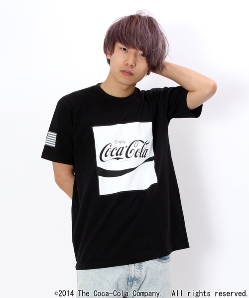 WEGO(ウィゴー)の「WEGOオリジナルルーズTシャツ(Coca-Cola)(Tシャツ/カットソー・メンズ・ホワイト/ブラック/イエロー系その他・MEDIUM/LARGE)」の16枚目の写真