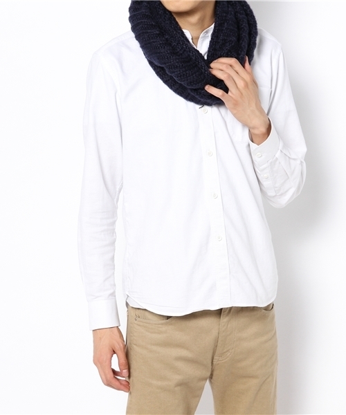 WEGO（ウィゴー）の「WEGO/プレーンスヌード（ストール/ショール・メンズ・オフホワイト/ブラック/杢グレー/ネイビー/ライトパープル/ライトピンク/レッド/ブルー/ワイン・FREE）」の11枚目の写真