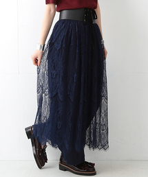 Ray BEAMS | ▽【予約】Ray BEAMS / レースシアー ギャザースカート(スカート)