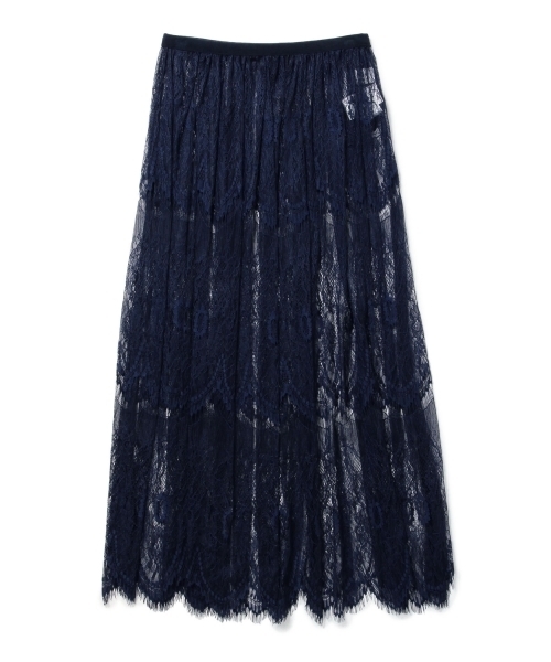 Ray BEAMS（レイビームス）の「Ray BEAMS / レースシアー ギャザースカート（スカート・レディース・オフホワイト/ネイビー・ONE SIZE）」の16枚目の写真