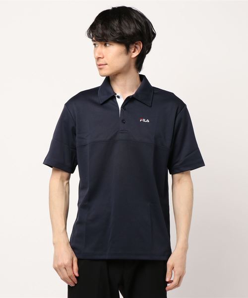 FILA（フィラ）の「【ＦＩＬＡ/フィラ】ＤＲＹメッシュ半袖ポロシャツ（ポロシャツ・メンズ・ネイビー/ブラック/ホワイト/シルバー・L/M/LL）」の3枚目の写真