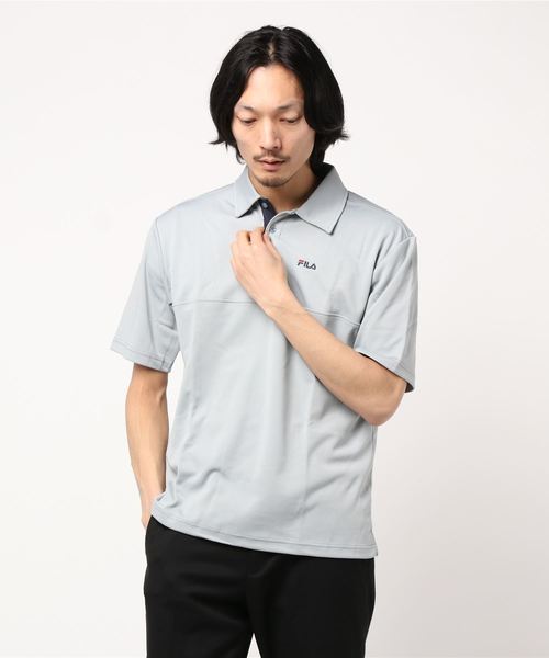 FILA（フィラ）の「【ＦＩＬＡ/フィラ】ＤＲＹメッシュ半袖ポロシャツ（ポロシャツ・メンズ・ネイビー/ブラック/ホワイト/シルバー・L/M/LL）」の4枚目の写真