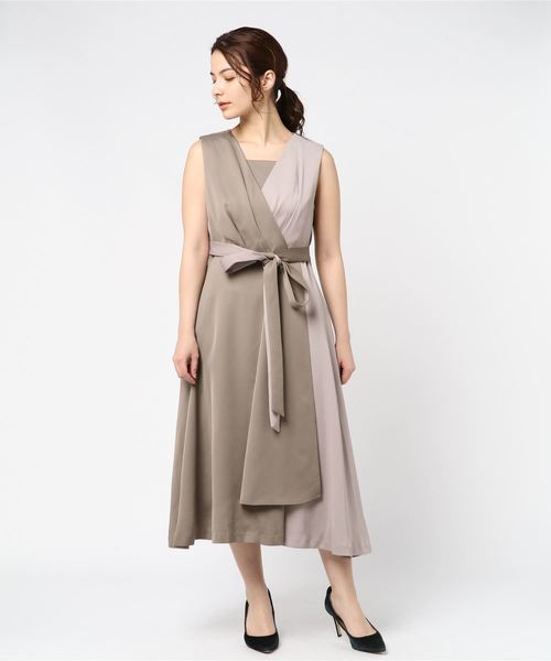 セール カシュクール配色ワンピースドレス ドレス Replete リプリート のファッション通販 Zozotown