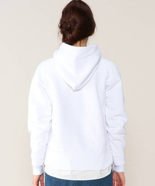 Champion（チャンピオン）の「[チャンピオン]Champion R/W LOGO HOODEDパーカー（パーカー・レディース・ホワイト/グレー/ネイビー・SMALL）」の14枚目の写真