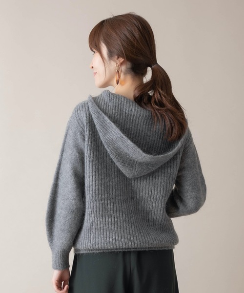 miniyu（ミニュウ）の「La SRIC/フーディープルオーバー（パーカー・レディース・ベージュ/グレー/マスタード・38）」の18枚目の写真