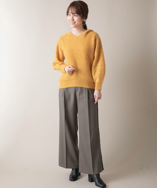 miniyu（ミニュウ）の「La SRIC/フーディープルオーバー（パーカー・レディース・ベージュ/グレー/マスタード・38）」の17枚目の写真