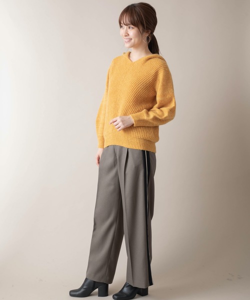 miniyu（ミニュウ）の「La SRIC/フーディープルオーバー（パーカー・レディース・ベージュ/グレー/マスタード・38）」の12枚目の写真