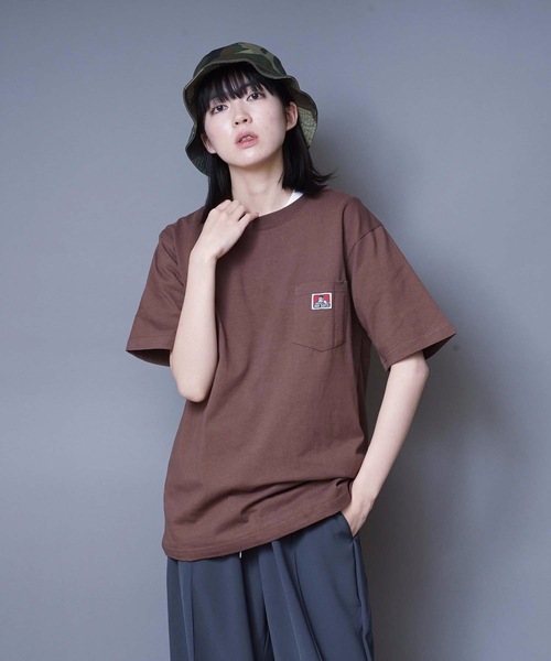 BEN DAVIS(ベンデイビス)の「【BEN DAVIS/ベンデイビス】ポケットTシャツ 9580000 ワンポイント ユニセックス(Tシャツ/カットソー・メンズ・ネイビー/ブラック/ターコイズブルー/ピンク/ブルー系その他/ブラウン系その他/ラベンダー/ベージュ/オレンジ/ダークグリーン/オフホワイト/マスタード/ホワイト/オリーブ/ブラウン/オレンジ系その他/ライトピンク/ライトブルー/パープル/カーキ/グリーン/ダークブルー/サンドベージュ/ライトブラウン/レンガ/チャコールグレー/ライトパープル/ライトグレー/杢グレー・MEDIUM/LARGE/X-LARGE/SMALL)」の8枚目の写真