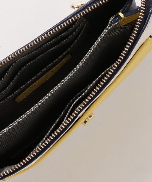 COLE HAAN コールハーン  本革　ダブル ガセット ポーチ　バーガンディ ダブル ガセット ポーチ womens. 6300 | COLE_HAAN