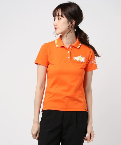 New Balance Golf(ニューバランスゴルフ)の「【new balance golf】スリーヴ ポロシャツ(ポロシャツ)」|オレンジ