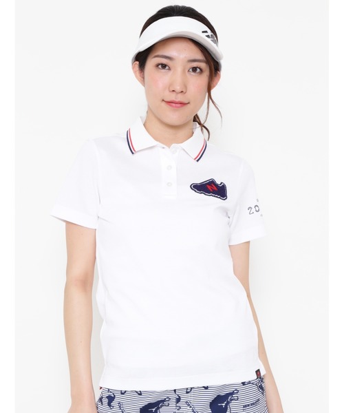 New Balance Golf(ニューバランスゴルフ)の「【new balance golf】スリーヴ ポロシャツ(ポロシャツ)」|ホワイト