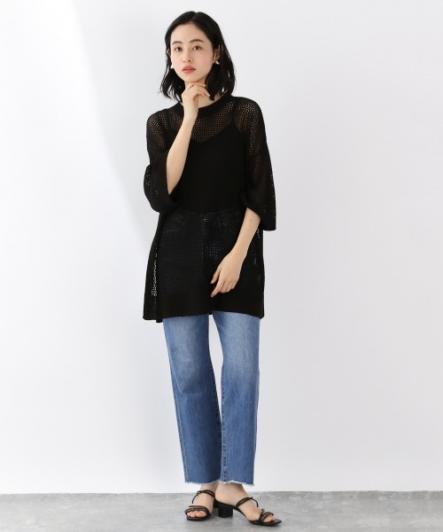 LOWRYS FARM（ローリーズファーム）の「メッシュＢＩＧプルオーバー　879242（ニット/セーター・レディース・ブラック/ブラウン/アイボリー・FREE）」の13枚目の写真