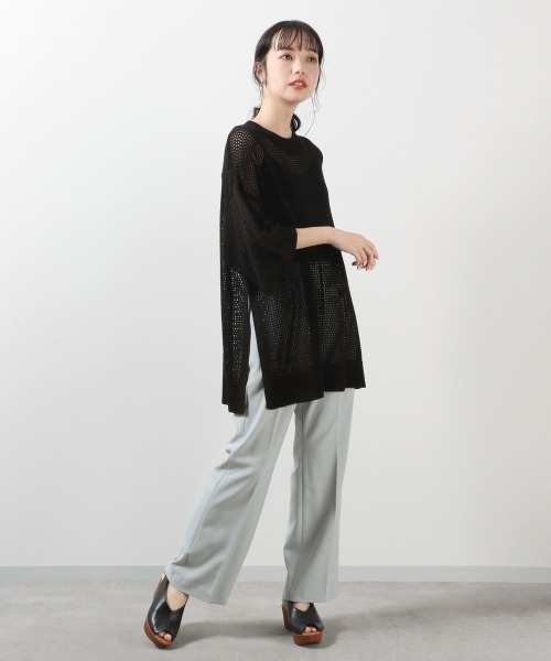 LOWRYS FARM（ローリーズファーム）の「メッシュＢＩＧプルオーバー　879242（ニット/セーター・レディース・ブラック/ブラウン/アイボリー・FREE）」の11枚目の写真