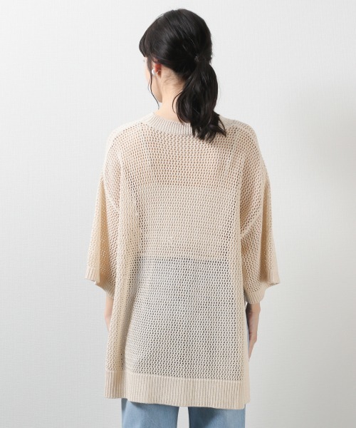 LOWRYS FARM（ローリーズファーム）の「メッシュＢＩＧプルオーバー　879242（ニット/セーター・レディース・ブラック/ブラウン/アイボリー・FREE）」の14枚目の写真