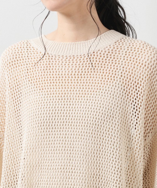 LOWRYS FARM（ローリーズファーム）の「メッシュＢＩＧプルオーバー　879242（ニット/セーター・レディース・ブラック/ブラウン/アイボリー・FREE）」の18枚目の写真