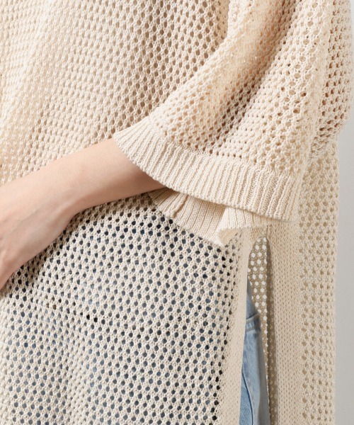 LOWRYS FARM（ローリーズファーム）の「メッシュＢＩＧプルオーバー　879242（ニット/セーター・レディース・ブラック/ブラウン/アイボリー・FREE）」の16枚目の写真