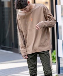 USAヘビーコットン /トレードマーク ロゴ / ドルマンスリーブ ビッグシルエット ロングスリーブ Tシャツ
