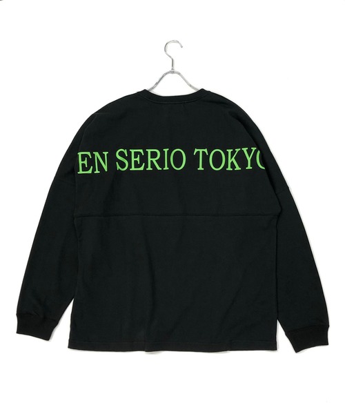 En serio TOKYO(エンソリオトーキョー)の「USAヘビーコットン /トレードマーク ロゴ / ドルマンスリーブ ビッグシルエット ロングスリーブ Tシャツ(Tシャツ/カットソー・メンズ・ホワイト/ブラック/ベージュ/ネイビー/レッド/サンドベージュ・M/L)」の18枚目の写真