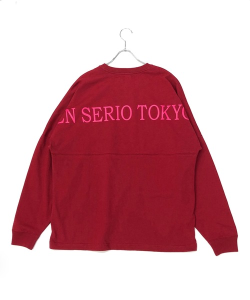 En serio TOKYO(エンソリオトーキョー)の「USAヘビーコットン /トレードマーク ロゴ / ドルマンスリーブ ビッグシルエット ロングスリーブ Tシャツ(Tシャツ/カットソー・メンズ・ホワイト/ブラック/ベージュ/ネイビー/レッド/サンドベージュ・M/L)」の15枚目の写真