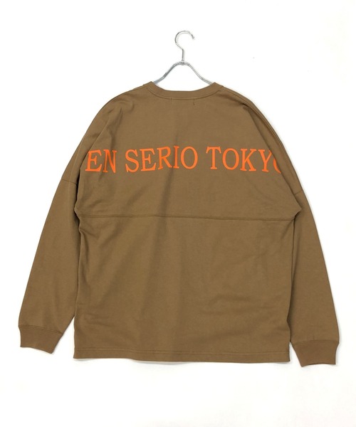 En serio TOKYO(エンソリオトーキョー)の「USAヘビーコットン /トレードマーク ロゴ / ドルマンスリーブ ビッグシルエット ロングスリーブ Tシャツ(Tシャツ/カットソー・メンズ・ホワイト/ブラック/ベージュ/ネイビー/レッド/サンドベージュ・M/L)」の11枚目の写真