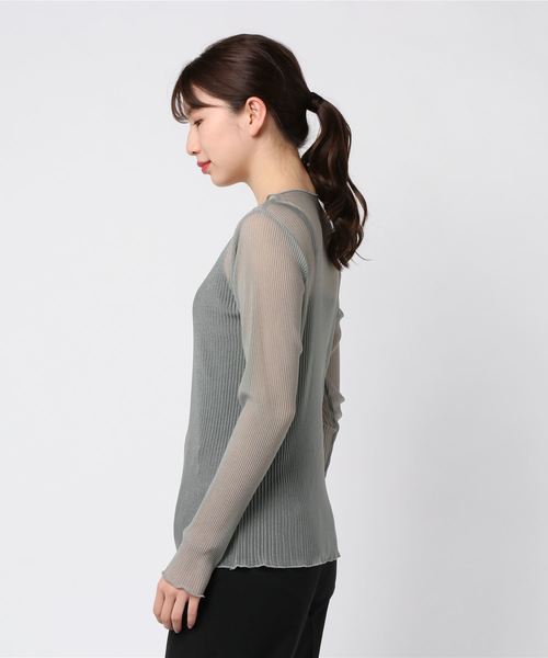 WEGO（ウィゴー）の「WEGO/シアープリーツロンT（Tシャツ/カットソー・レディース・ブルー系その他/ライトブラウン/ナチュラル・FREE）」の4枚目の写真