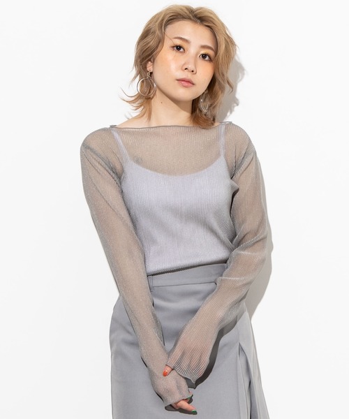 WEGO（ウィゴー）の「WEGO/シアープリーツロンT（Tシャツ/カットソー・レディース・ブルー系その他/ライトブラウン/ナチュラル・FREE）」の3枚目の写真