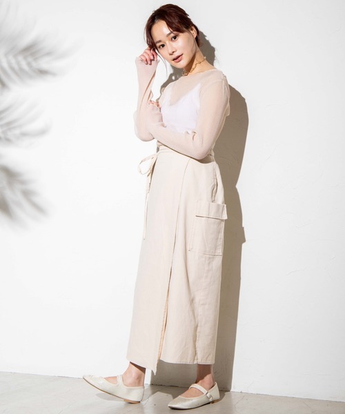 WEGO（ウィゴー）の「WEGO/シアープリーツロンT（Tシャツ/カットソー・レディース・ブルー系その他/ライトブラウン/ナチュラル・FREE）」の9枚目の写真