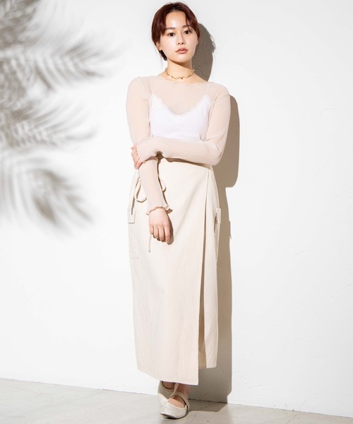 WEGO（ウィゴー）の「WEGO/シアープリーツロンT（Tシャツ/カットソー・レディース・ブルー系その他/ライトブラウン/ナチュラル・FREE）」の10枚目の写真