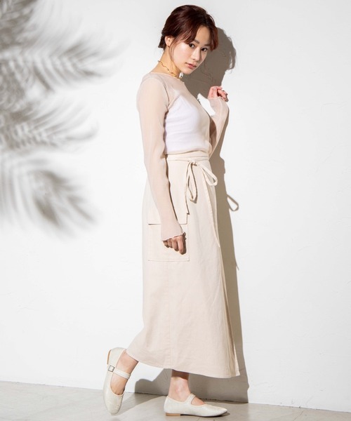 WEGO（ウィゴー）の「WEGO/シアープリーツロンT（Tシャツ/カットソー・レディース・ブルー系その他/ライトブラウン/ナチュラル・FREE）」の11枚目の写真