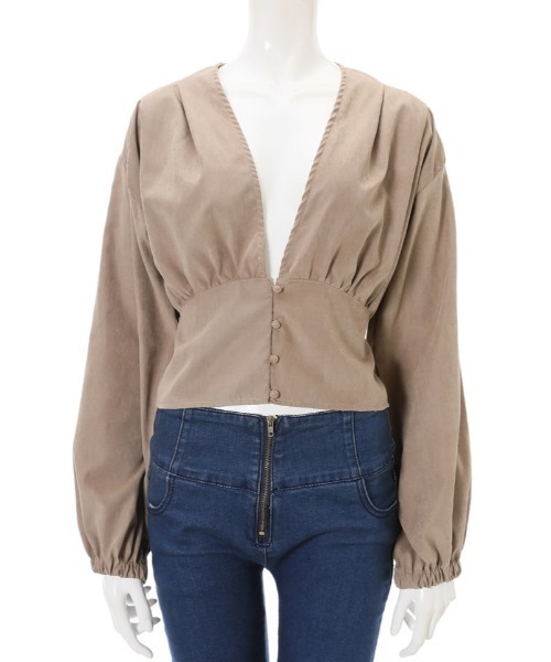 fifth（フィフス）の「ピーチスキンバックリボンブラウス（シャツ/ブラウス・レディース・ライトベージュ/ベージュ・MEDIUM）」の2枚目の写真