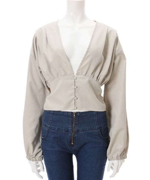 fifth（フィフス）の「ピーチスキンバックリボンブラウス（シャツ/ブラウス・レディース・ライトベージュ/ベージュ・MEDIUM）」の4枚目の写真