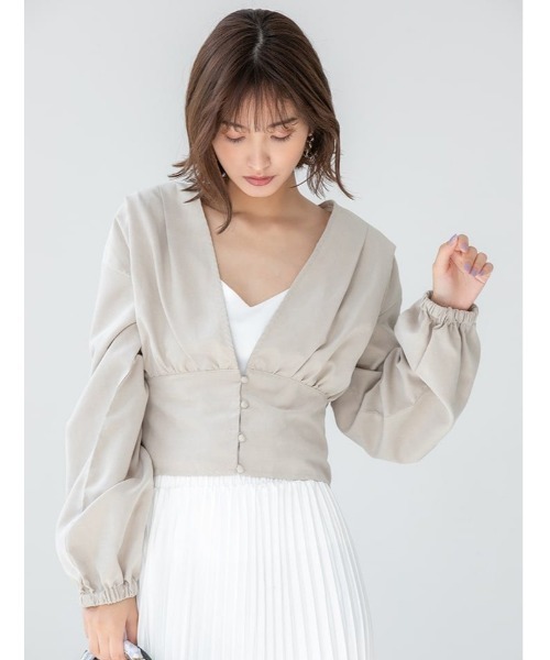fifth（フィフス）の「ピーチスキンバックリボンブラウス（シャツ/ブラウス・レディース・ライトベージュ/ベージュ・MEDIUM）」の12枚目の写真