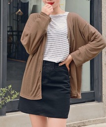 HOTPING | HOTPING リネンVネックカーディガン(カーディガン/ボレロ)