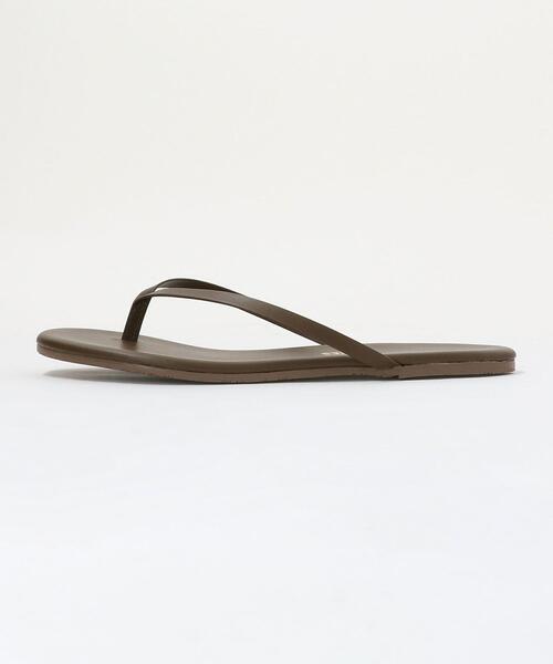 TKEES（ティキーズ）の「＜TKEES＞LINERS レザービーチサンダル¨（サンダル・レディース・ブラック/モカ・5/7/6/8）」の4枚目の写真