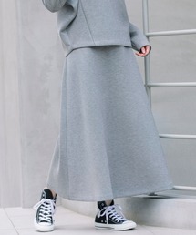 Munich | ダブルニットツイルロングフレアスカート(セットアップ可)(スカート)