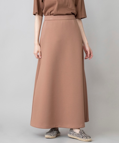 Munich（ミューニック）の「ダブルニットツイルロングフレアスカート(セットアップ可)（スカート・レディース・グレイッシュベージュ/ブラウン/ブラック×ホワイト/ブラック・M/XS/S）」の15枚目の写真