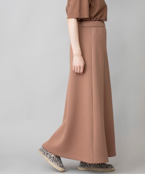 Munich（ミューニック）の「ダブルニットツイルロングフレアスカート(セットアップ可)（スカート・レディース・グレイッシュベージュ/ブラウン/ブラック×ホワイト/ブラック・M/XS/S）」の16枚目の写真