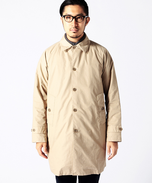 BEAMS（ビームス）の「◎BEAMS / ダウン ライナーステンカラーコート （ステンカラーコート・メンズ・ネイビー/オレンジ/ベージュ・X-LARGE/LARGE/SMALL/MEDIUM）」の4枚目の写真