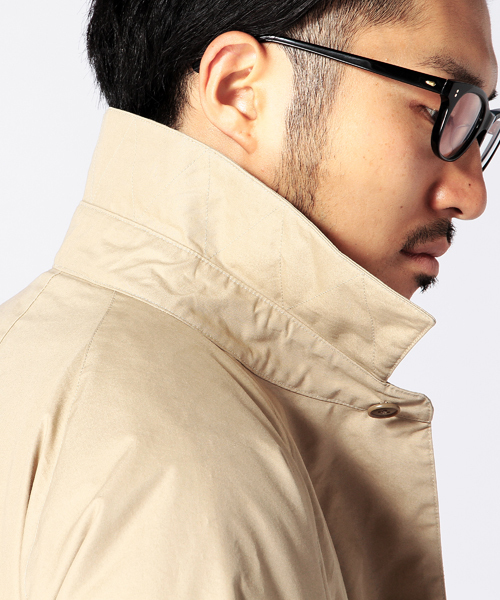 BEAMS（ビームス）の「◎BEAMS / ダウン ライナーステンカラーコート （ステンカラーコート・メンズ・ネイビー/オレンジ/ベージュ・X-LARGE/LARGE/SMALL/MEDIUM）」の7枚目の写真