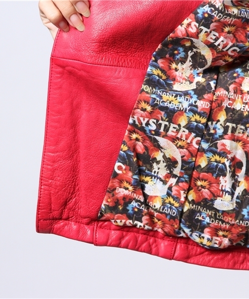 HYSTERIC GLAMOUR(ヒステリックグラマー)の「ラムレザーダブルライダースJK(ブルゾン・レディース・ピンク/ブラック・MEDIUM/SMALL)」の15枚目の写真