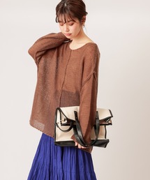 natural couture | モヘアライクふんわり透かしニット(ニット/セーター)