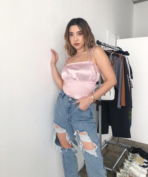 サテンギャザーキャミ キャミソール Fig Viper フィグアンドバイパー のファッション通販 Zozotown