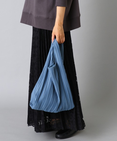 PUAL CE CIN（ピュアルセシン）の「【Du noir】プリーツエコバック（エコバッグ/サブバッグ・レディース・ブラック/ブルー/カーキ・FREE）」の3枚目の写真